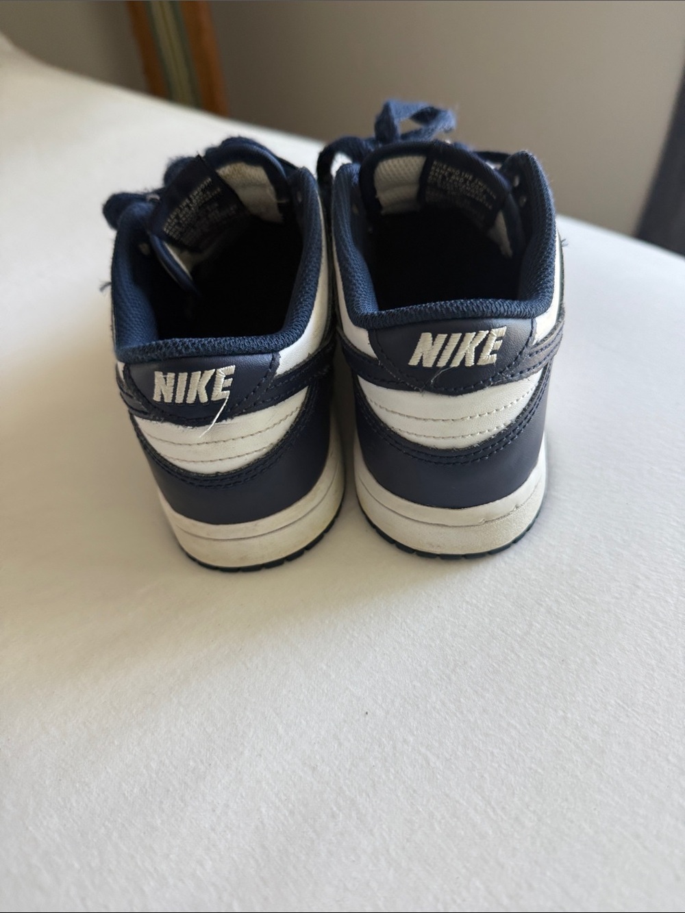 Nike Dunks Kids Navy & White Low Top Sneakers - Picture 2 of 6